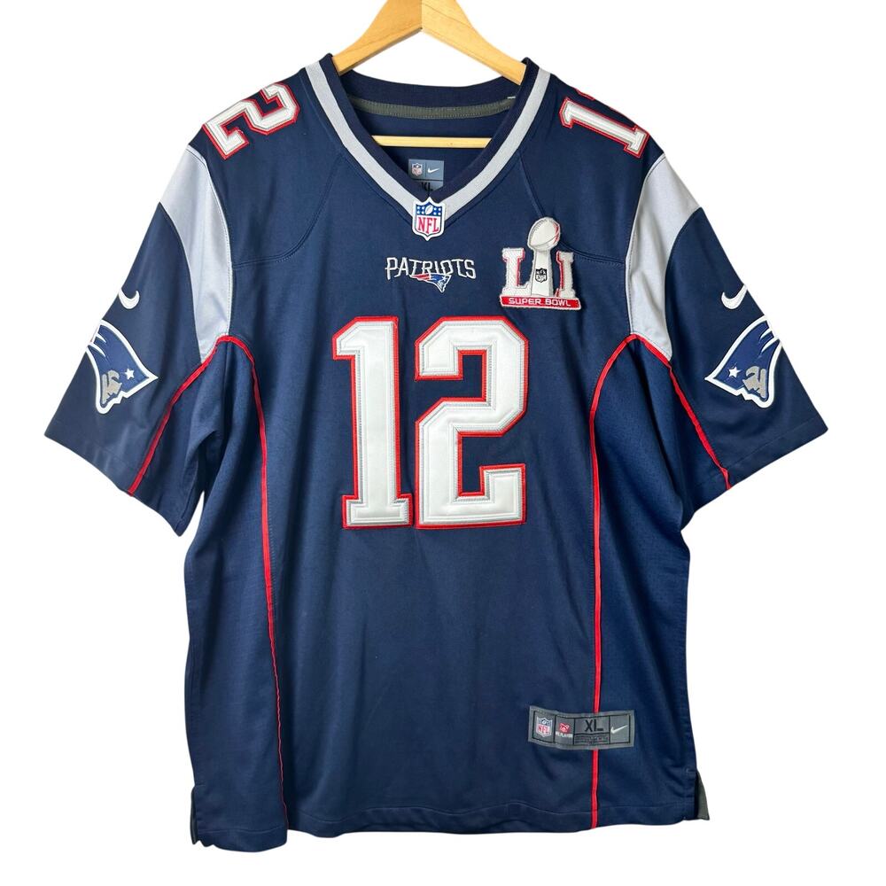 Nike Jersey Tom Brady New England Patriots Super Bowl 51 On Field Navy XL NFL